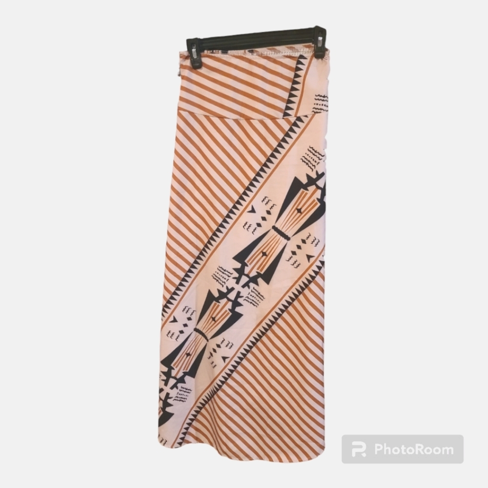 Tribal Stripe Maxi Skirt